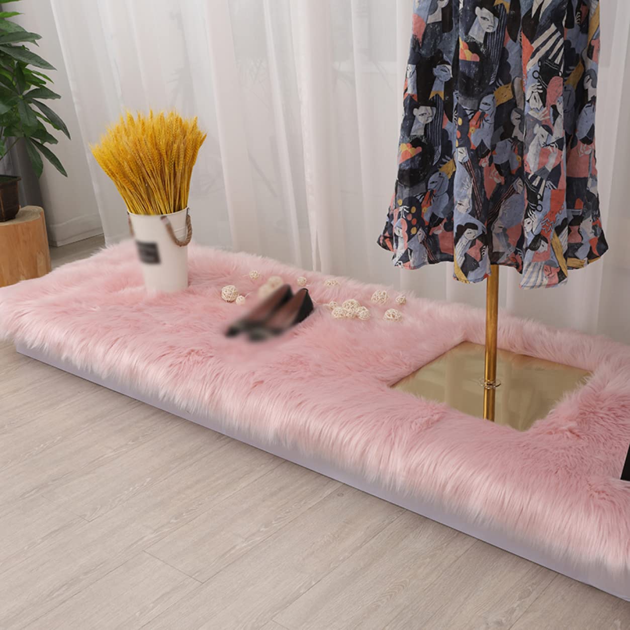 Amazon｜[ZS2L7] ムートンラグ ファーラグ ファー ラグ フェイクファー